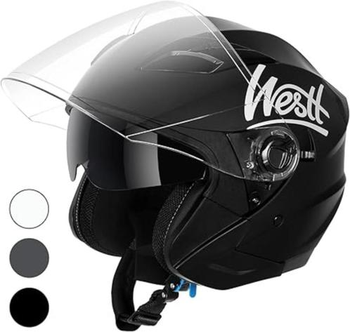 Westt Jethelm SNELLE GRATIS VERZENDING, Motoren, Kleding | Motorhelmen, Dames, Heren, Jethelm, Overige merken, Nieuw met kaartje