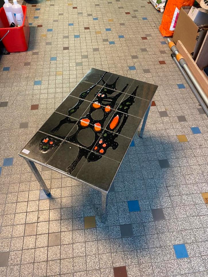 Keramiek Belarti bijzet tafeltje 70’s, Huis en Inrichting, Tafels | Salontafels, Gebruikt, Ophalen