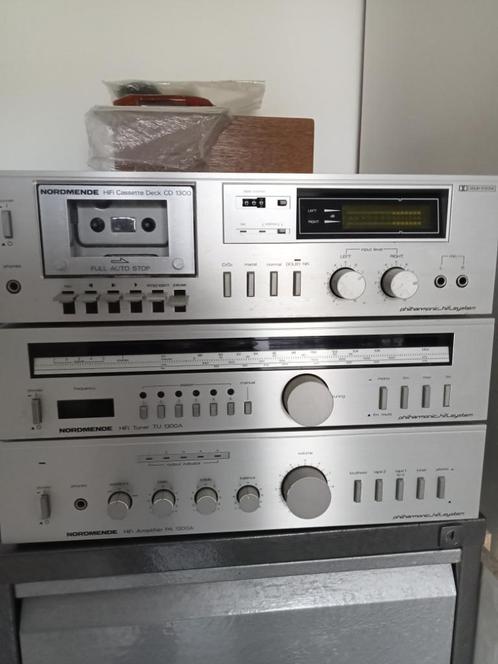 Nordmende hifi keten, TV, Hi-fi & Vidéo, Chaîne Hi-fi, Utilisé, Deck cassettes ou Lecteur-enregistreur de cassettes, Tuner ou Radio