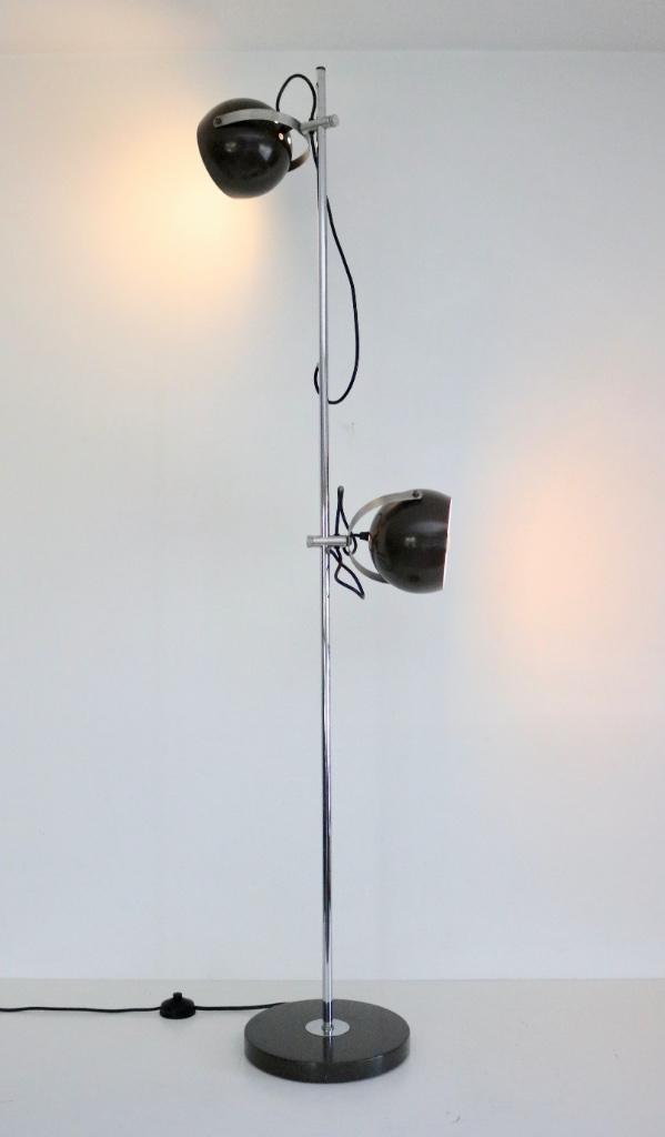 Vintage vloerlamp - Gepo Amsterdam - Jaren 70, Huis en Inrichting, Lampen | Vloerlampen, Gebruikt, Metaal, Ophalen