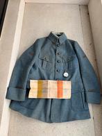 Wo1 Franse blue horizon jas met zakhorloge en papier, Verzamelen, Ophalen of Verzenden