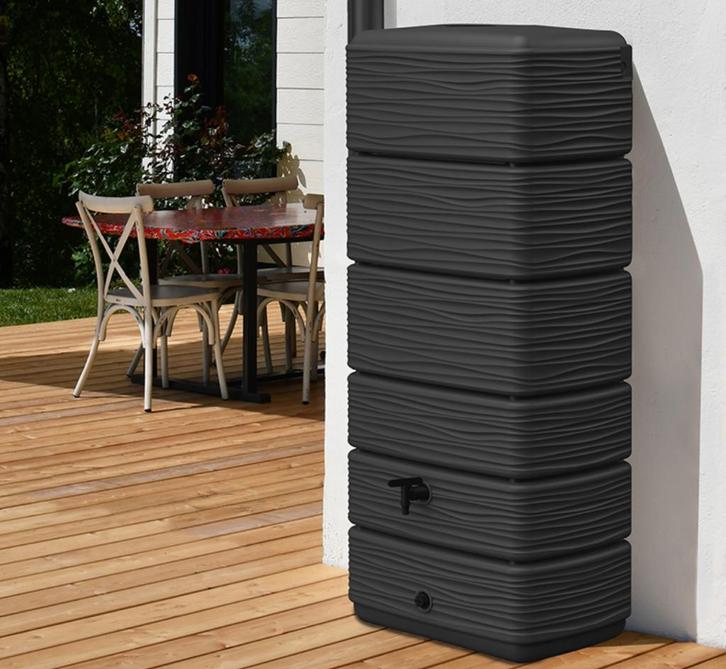regenton EDA 650L antraciet, Tuin en Terras, Regentonnen, Nieuw, Kunststof, 150 liter of meer, Met kraantje, Ophalen