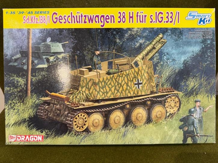 Dragon 1/35 6470 German Geschützwagen 38 H Sig 33 Bison, Hobby en Vrije tijd, Modelbouw | Auto's en Voertuigen, Zo goed als nieuw
