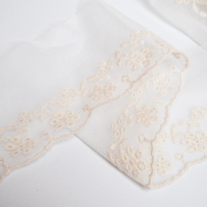 Nouveau! 5913) ruban tulle doux blanc cassé 6,5 cm de large, Hobby & Loisirs créatifs, Tissus & Chiffons, Neuf, Moins de 30 cm