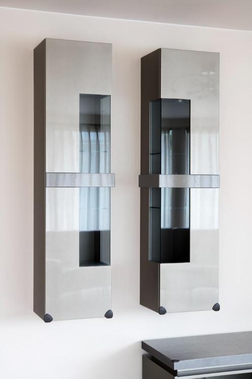 Vitrinekasten (2st.) / Display cabinets, Huis en Inrichting, Kasten | Vitrinekasten, Zo goed als nieuw, 150 tot 200 cm, Minder dan 50 cm
