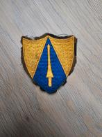 US WW2 65st Cavalry division patch whiteback vroeg wol, Ophalen of Verzenden