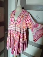 Tuniek katoen pompom M/L, Kleding | Dames, Blouses en Tunieken, Ophalen of Verzenden, Zo goed als nieuw, Maat 42/44 (L), Roze