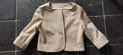 goud kleurige blazer met glinsters communie vest jasje 122, Kinderen en Baby's, Kinderkleding | Maat 122, Zo goed als nieuw, Ophalen of Verzenden