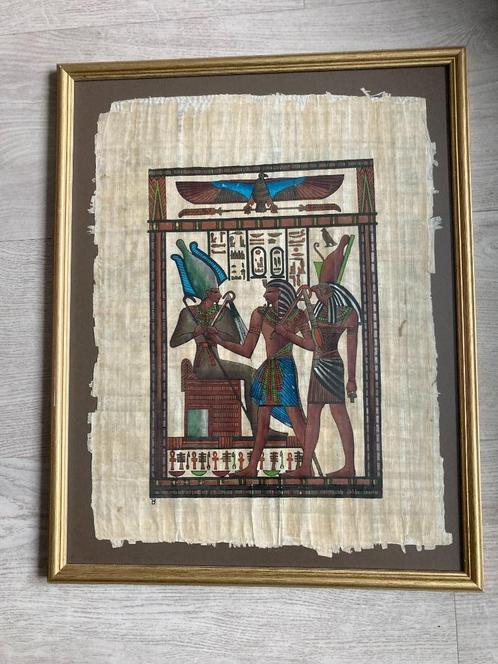 SCHILDERIJ PAPYRUS EGYPTE, Maison & Meubles, Accessoires pour la Maison | Peintures, Dessins & Photos, Peinture, Enlèvement