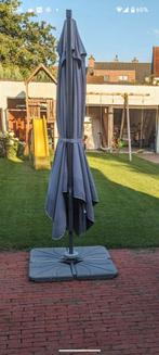 Zweefparasol 3m x 3m + voettegels 4x25kg, Ophalen, Zo goed als nieuw, Zweefparasol