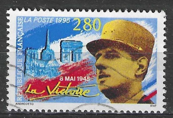 Frankrijk 1995 - Yvert 2944 - Charles De Gaulle (ST), Postzegels en Munten, Postzegels | Europa | Frankrijk, Verzenden