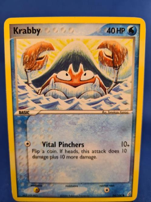 Krabby 54/100 - Crystal Guardians, Hobby en Vrije tijd, Verzamelkaartspellen | Pokémon, Zo goed als nieuw, Verzenden