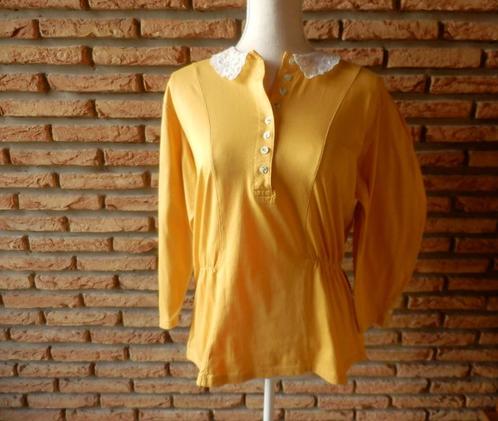 (36) - blouse femme t.38 jaune - wolff -, Kleding | Dames, Blouses en Tunieken, Zo goed als nieuw, Maat 38/40 (M), Geel, Ophalen of Verzenden