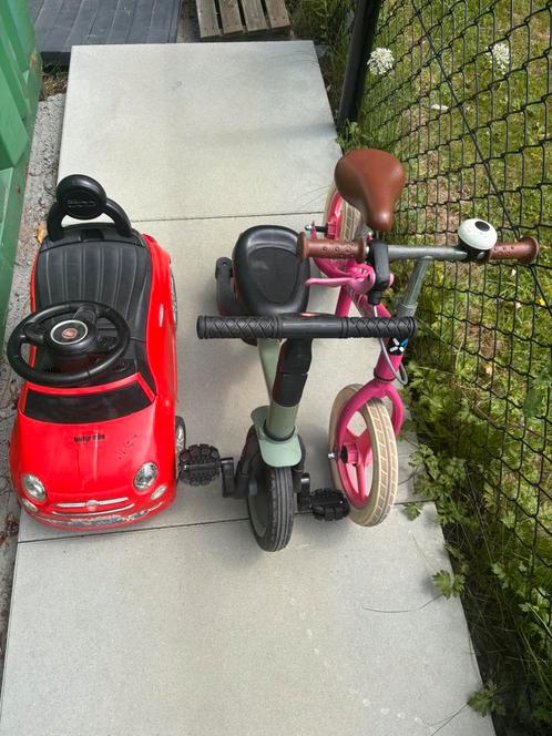 Set van loopfiets+meegroeifiets+loopauto, Kinderen en Baby's, Speelgoed | Buiten | Accuvoertuigen, Zo goed als nieuw, Ophalen