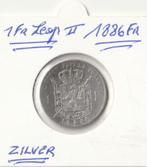 1 FR 1886FR LEOPOLD II ZILVER, Postzegels en Munten, Munten | België, Ophalen of Verzenden, Zilver, Zilver