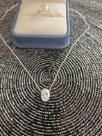 14k white gold necklace with 2.06 diamond, Handtassen en Accessoires, Ophalen of Verzenden, Zo goed als nieuw