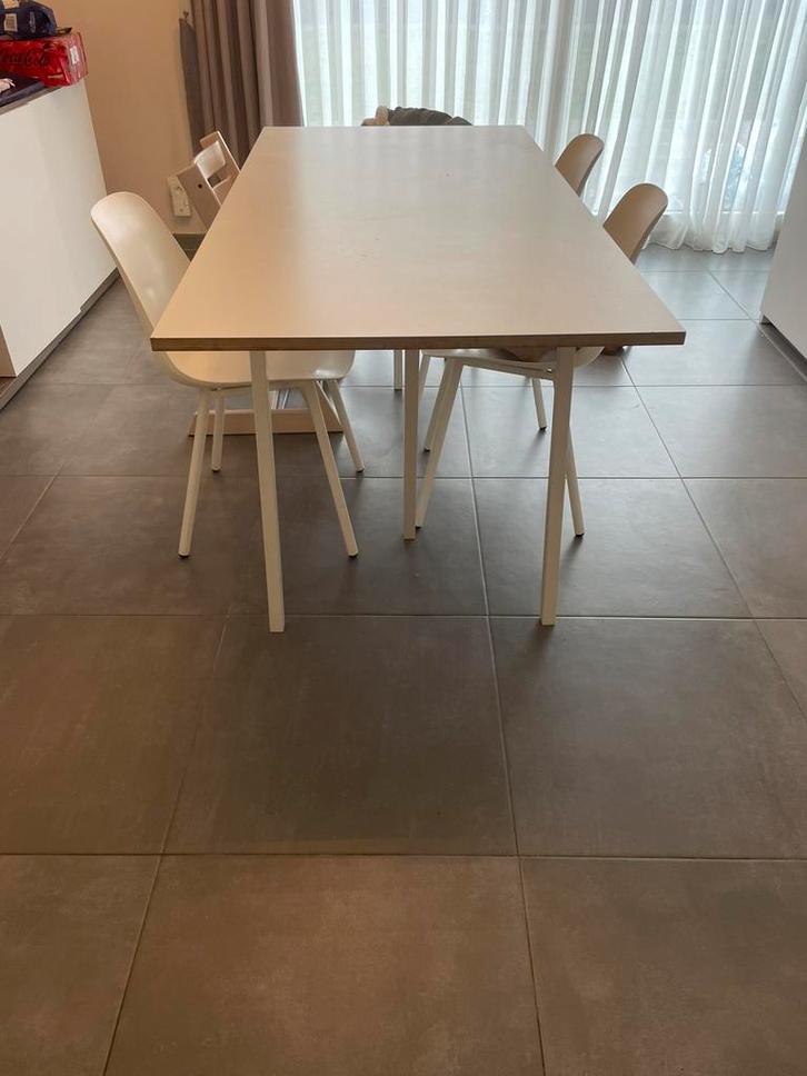 Hay loopstand tafel 180x90 inclusief 4 stoelen, Huis en Inrichting, Tafels | Eettafels, Zo goed als nieuw, Ophalen