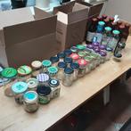 36 confituurpotten, 5€ voor alles + GRATIS 12 sapflessen, Ophalen of Verzenden