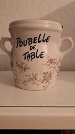 Grande poubelle de table h = 17 cm, Maison & Meubles, Cuisine | Vaisselle, Comme neuf, Enlèvement ou Envoi, Porcelaine