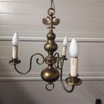 Koperen luster, Huis en Inrichting, Lampen | Kroonluchters, Ophalen, Zo goed als nieuw, Overige materialen