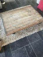 Salontafel hout op wielen, Huis en Inrichting, Tafels | Salontafels, Ophalen, 100 tot 150 cm, 50 tot 100 cm, Minder dan 50 cm