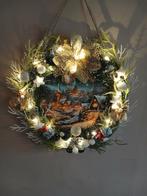Décoration artisanale de Noël: couronne lumineuse "village", Divers, Enlèvement ou Envoi, Comme neuf