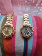 2 nieuwe horloges van goudkleurig metaal., Ophalen, Nieuw