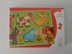 Djeco puzzel kind - Coucou Cow, Ophalen, 10 tot 50 stukjes, Zo goed als nieuw, Van hout