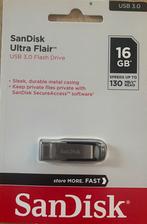 SANDISK USB-stick 3.0 Cruzer Ultra Flair 16 GB, Computers en Software, USB Sticks, Ophalen of Verzenden, Nieuw, 16 GB