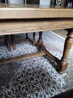 Massief eiken tafel met 6 lederen design stoelen, Ophalen