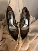 DOLCE & CABBANNA PUMPS LEDER COGNAC / BLACK 39,5, Kleding | Dames, Verzenden, Zo goed als nieuw, Zwart, Pumps