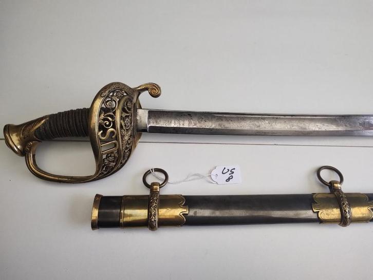 US Sabel # 8 US Civil war M1850 staff & field officer sword, Verzamelen, Militaria | Algemeen, Verzenden