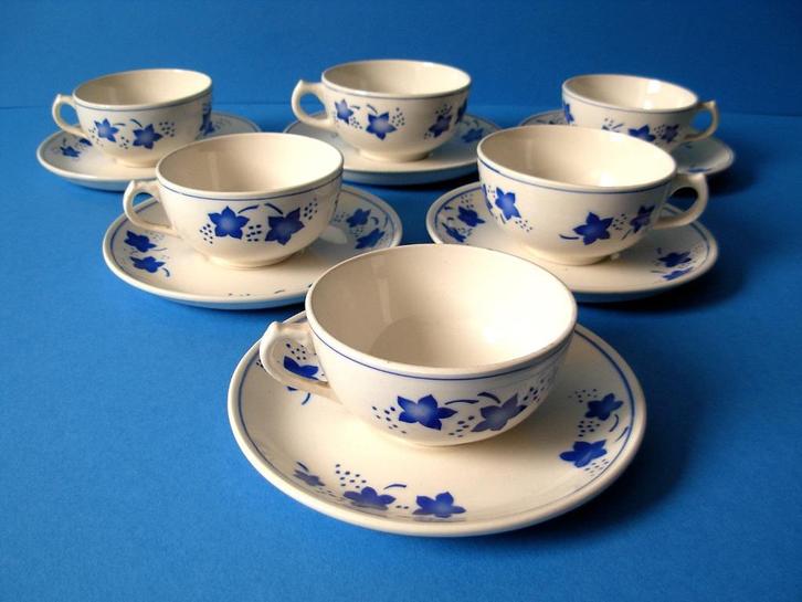 Mercure by Boch - Set de 6 sachets avec lierre bleu, Antiquités & Art, Antiquités | Services (vaisselle) pièces, Enlèvement ou Envoi