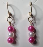 Oorbellen met parels, Handtassen en Accessoires, Oorbellen, Hangers, Nieuw, Ophalen of Verzenden, Roze