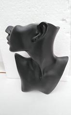 présentoir , bijoux , buste en résine noir , 28 cm h, Handtassen en Accessoires, Oorbellen, Ophalen, Overige materialen, Zwart