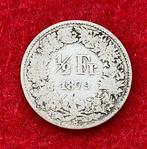 Muntencollectie - 1/2 Zwitserse frank 1879 in zilver, Ophalen of Verzenden, Zilver
