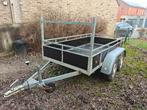 Dubbel as galva  L2,57m B1,31m 750kg met id NIEUW HOUT, Auto diversen, Aanhangers en Bagagewagens, Ophalen, Zo goed als nieuw