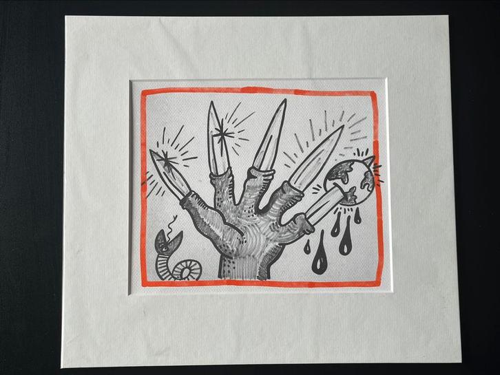 Keith Haring – print uit Against All Odds (1990), Antiek en Kunst, Kunst | Litho's en Zeefdrukken, Verzenden