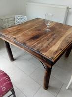 GRATIS eettafel in koloniale stijl, Huis en Inrichting, Tafels | Eettafels, Ophalen, Gebruikt, Vijf personen of meer, Vierkant