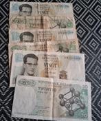 6 billets 20 fr belge,  Baudouin, Enlèvement ou Envoi, Belgique