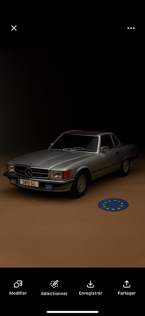 Mercedes SL 380, Auto's, Oldtimers, Particulier, Mercedes-Benz, Benzine, Cabriolet, 2 deurs, Automaat, Zilver of Grijs, Bruin