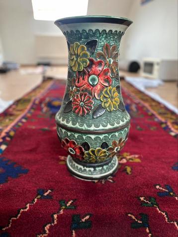 Prachtige oude vaas / Vintage West Germany Kleurrijk, Antiek en Kunst, Ophalen