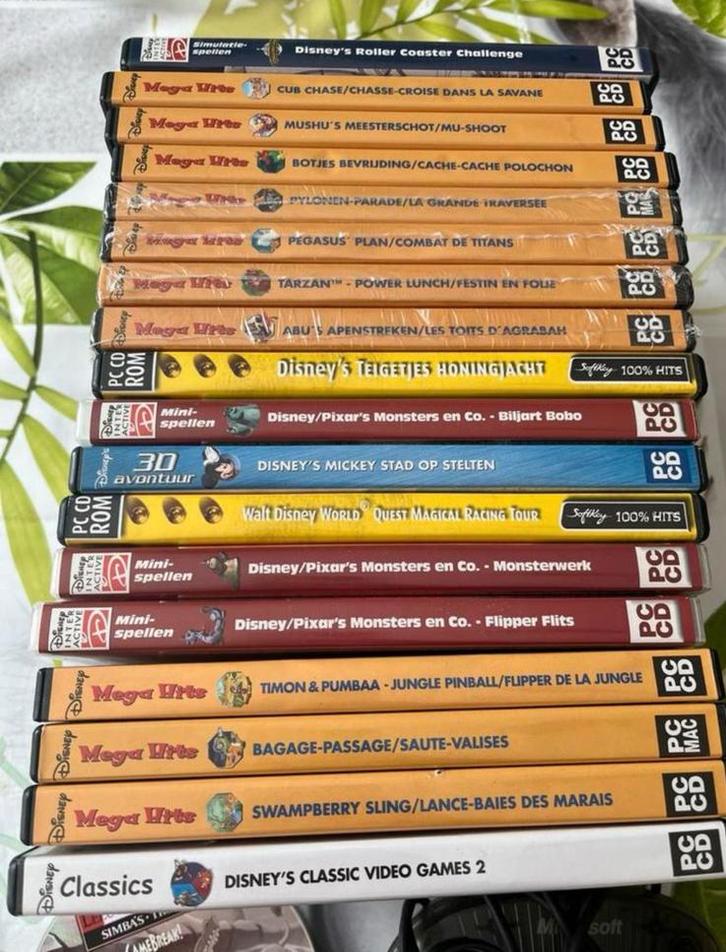 Pakket van 19 stuks  disney/pixar PC games windows 95/98, Games en Spelcomputers, Games | Pc, Zo goed als nieuw, Avontuur en Actie
