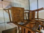 Boeren eiken stoelen 6 stuks, massief, Antiek en Kunst, Ophalen