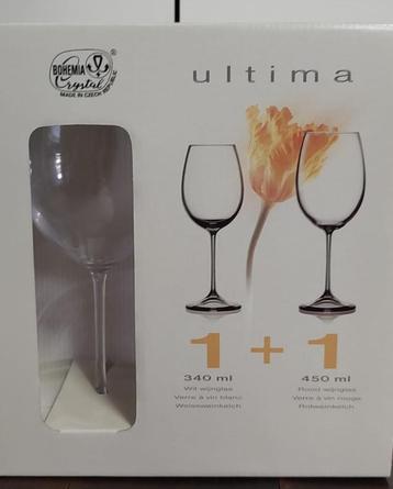 Kristallen wijnglazen in Bohemisch kristal beschikbaar voor biedingen