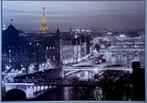 Parijs bij nacht zwart-wit schilderij, Ophalen