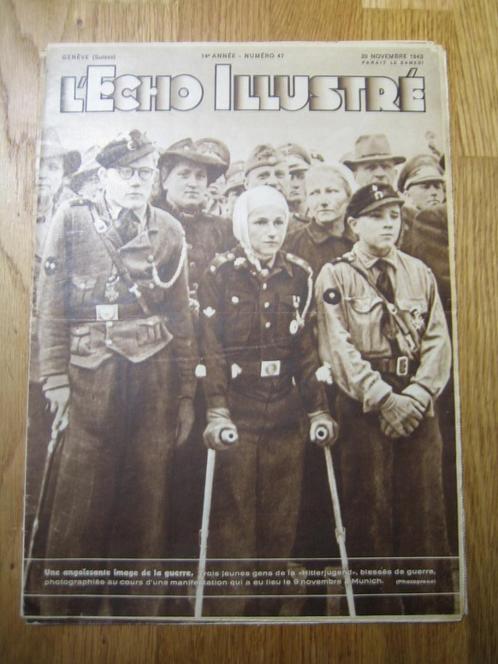 DE GEÏLLUSTREERDE ECHO VAN 20 NOVEMBER 1943. NR. 47. HITLERJ, Verzamelen, Militaria | Tweede Wereldoorlog, Boek of Tijdschrift