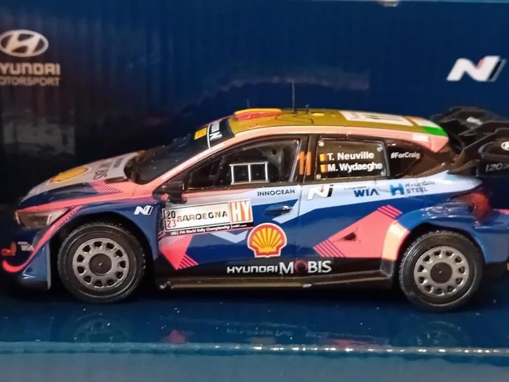 Miniatuur WRC HYUNDAI rallywagen THIERRY NEUVILLE, Hobby en Vrije tijd, Modelauto's | 1:43, Nieuw, Auto, Ophalen of Verzenden