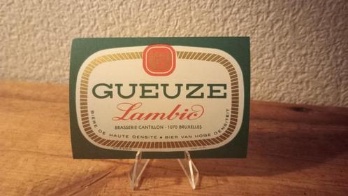 Brasserie bière étiquette Gueuze Lambic Cantillon #1, Collections, Marques de bière, Comme neuf, Autres types, Autres marques