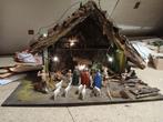 Kerststal met verlichting en beelden, Huis en Inrichting, Ophalen, Gebruikt